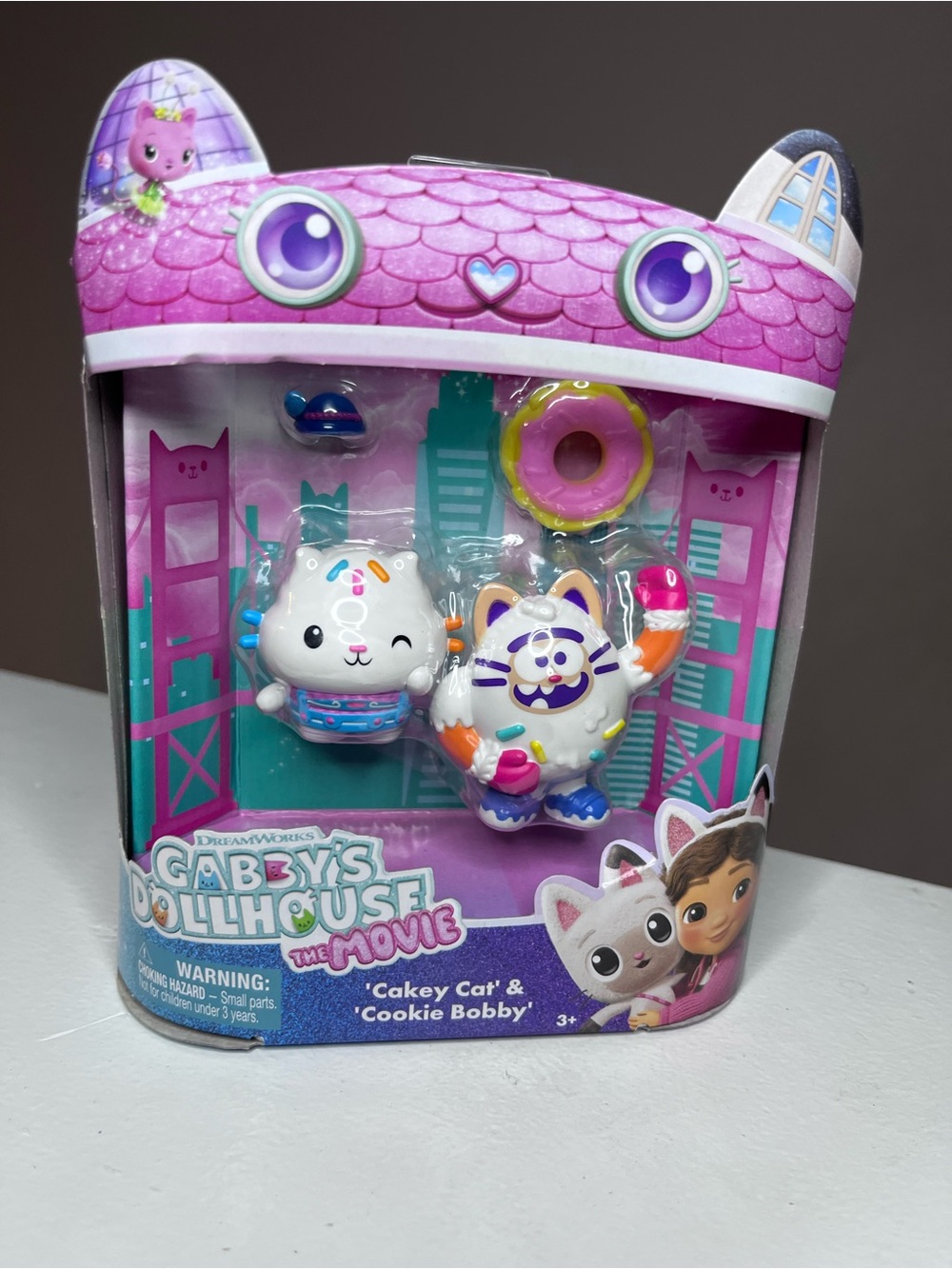 DreamWorks Gabby's Dollhouse Cakey Cat & Cookie Bobby Figure Set - Pink